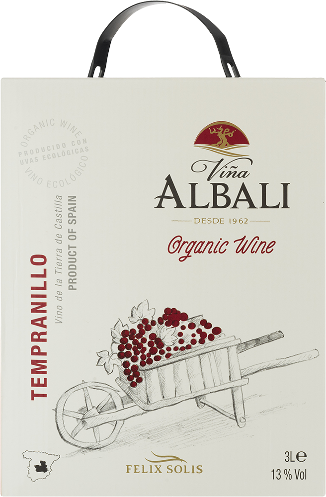afbeelding-Vi­ña Albali Tempranillo 'Organic Wine' 3 Liter