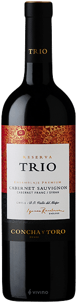 afbeelding-Trio Cabernet Sauvignon Cabernet Franc Syrah ‘Reserva’