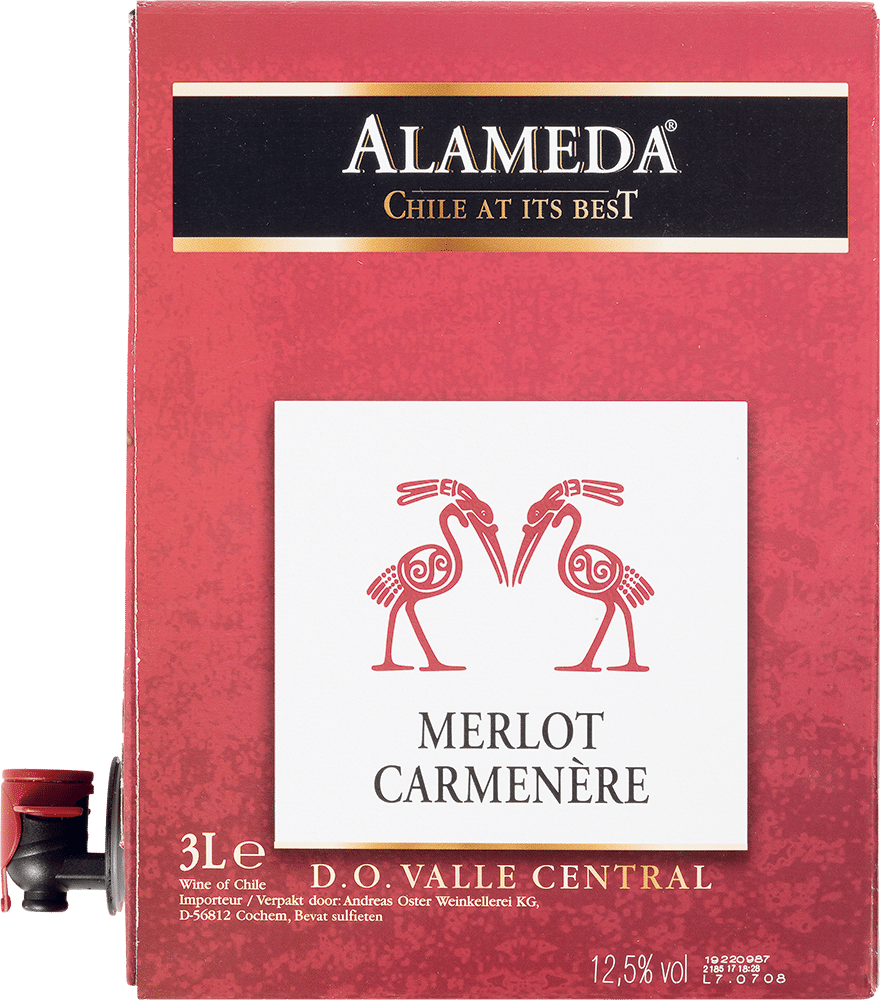 afbeelding-Alameda Merlot Carmenêre DRIE LITER BiB