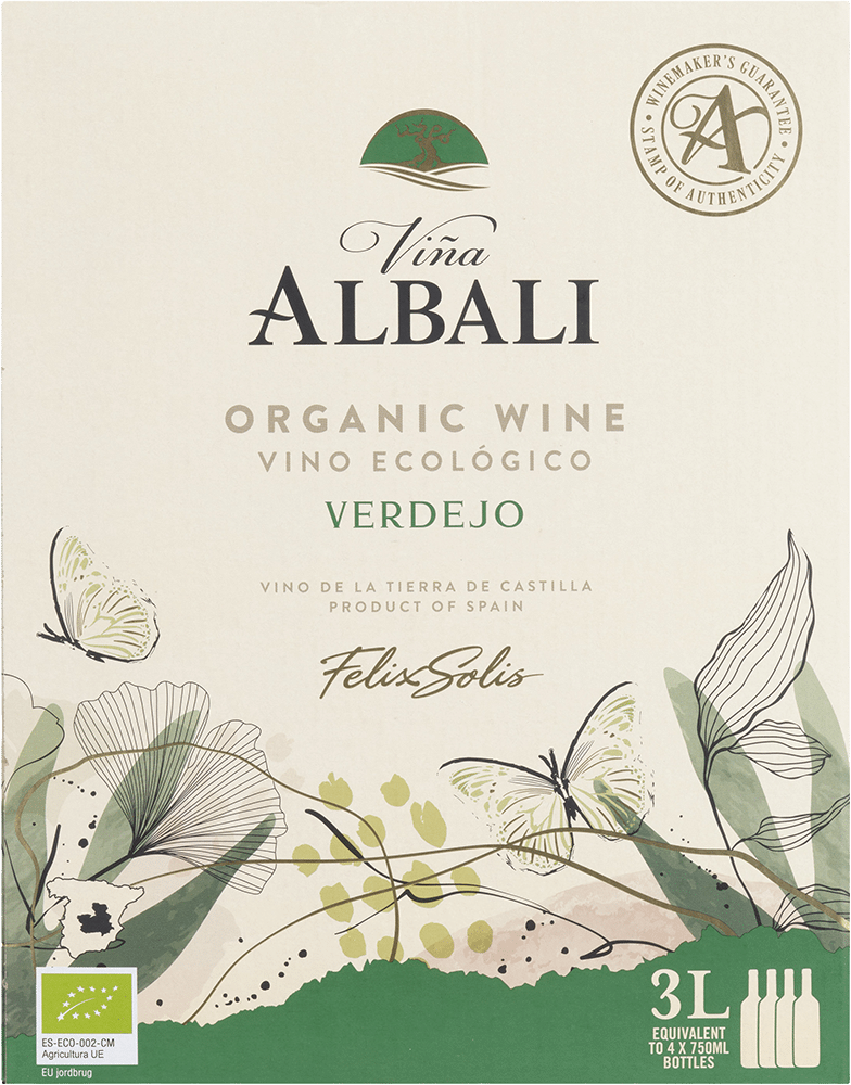 afbeelding-Vi­ña Albali Verdejo 'Organic Wine' 3 Liter