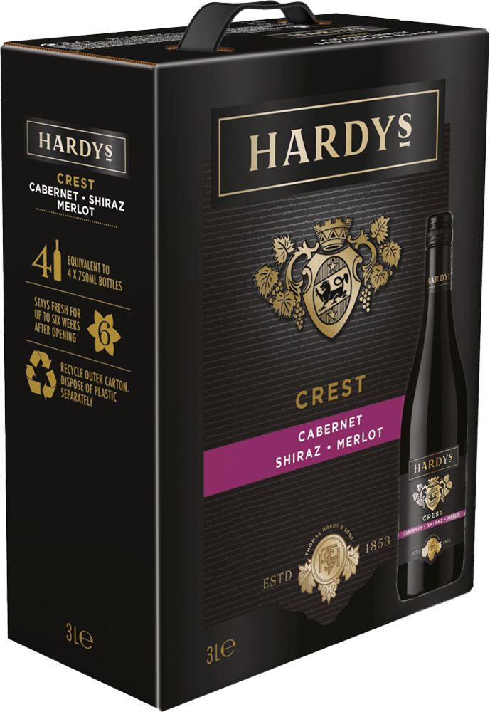 afbeelding-Hardy’s Cabernet Shiraz Merlot 'Crest' 3 Liter